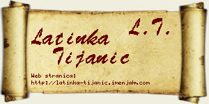 Latinka Tijanić vizit kartica